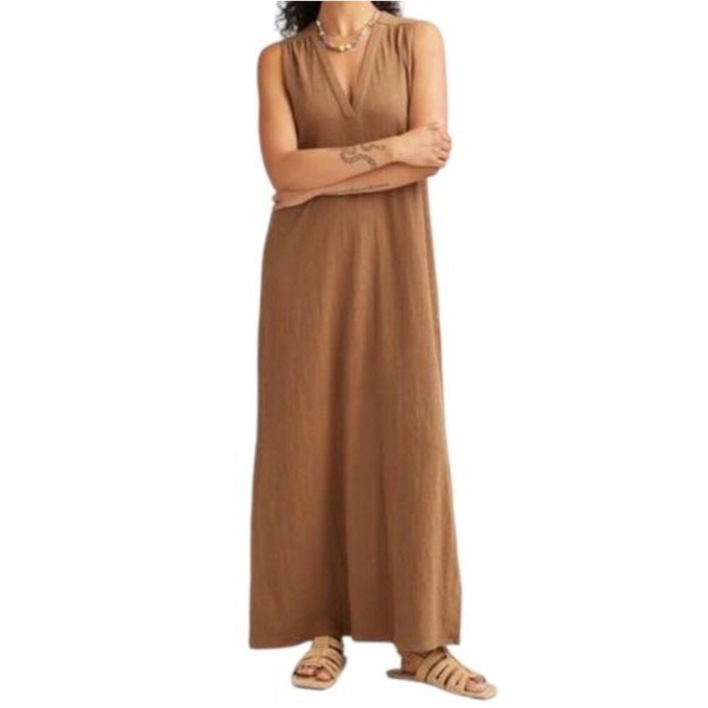 NWT RicherPoorer Cloudweave Vacation Dress size small morning roast brown